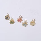 Gold Paw Birthstone Pendant