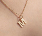 Gold Initial Letter Pendant