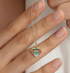 Gold Heart Shape Birthstone Pendant