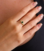 Vintage Oval Gold Birthstone Ring