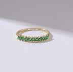 Marquise Band Gold Birthstone Ring