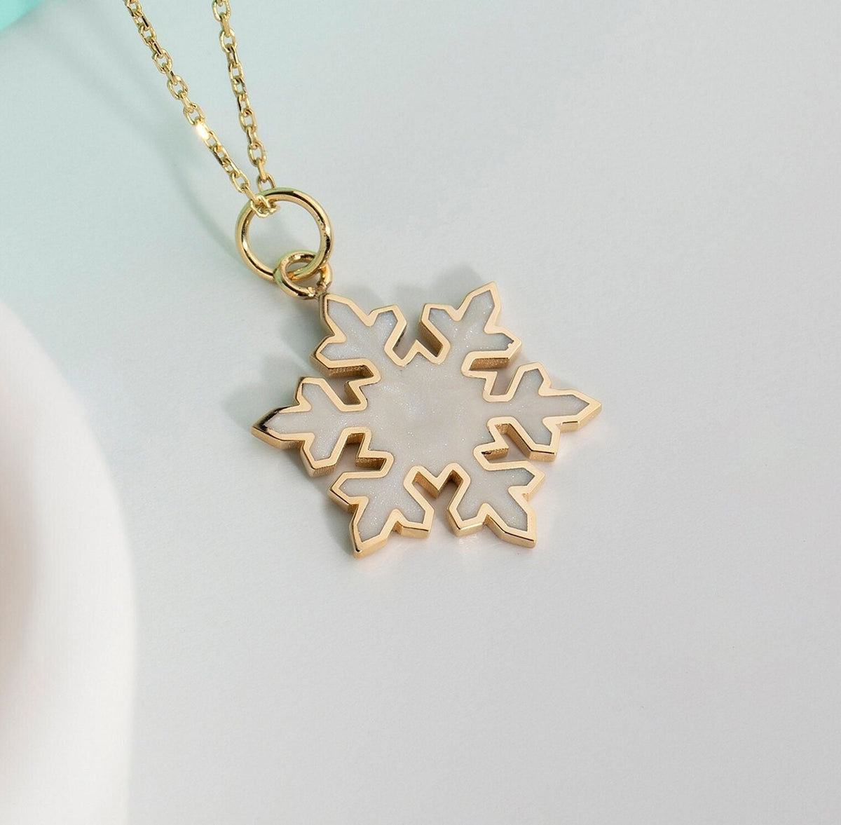 Gold Snowflake Pendant