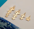 Gold Multi Paw Engraved Pendant