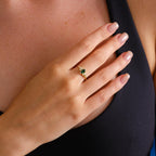 Vintage Oval Gold Birthstone Ring