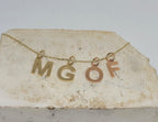 Gold Initial Letter Pendant
