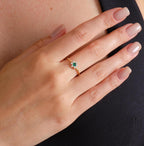 Gold Flower Birthstone Ring