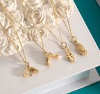 Gold Heart Hand Gesture Pendant