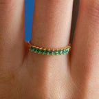 Marquise Band Gold Birthstone Ring