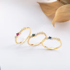 Gold Cluster Birthstone Ring