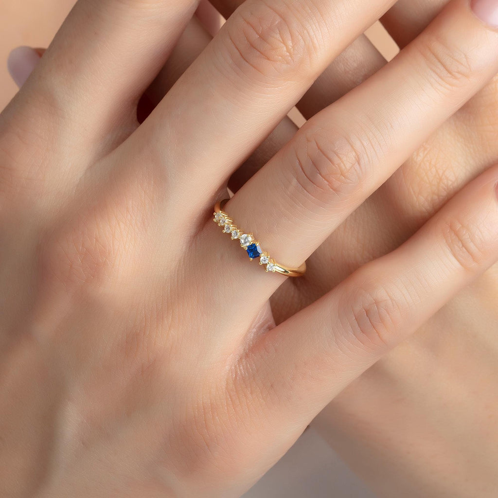 Gold Cluster Birthstone Ring