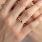 Gold Cluster Birthstone Ring
