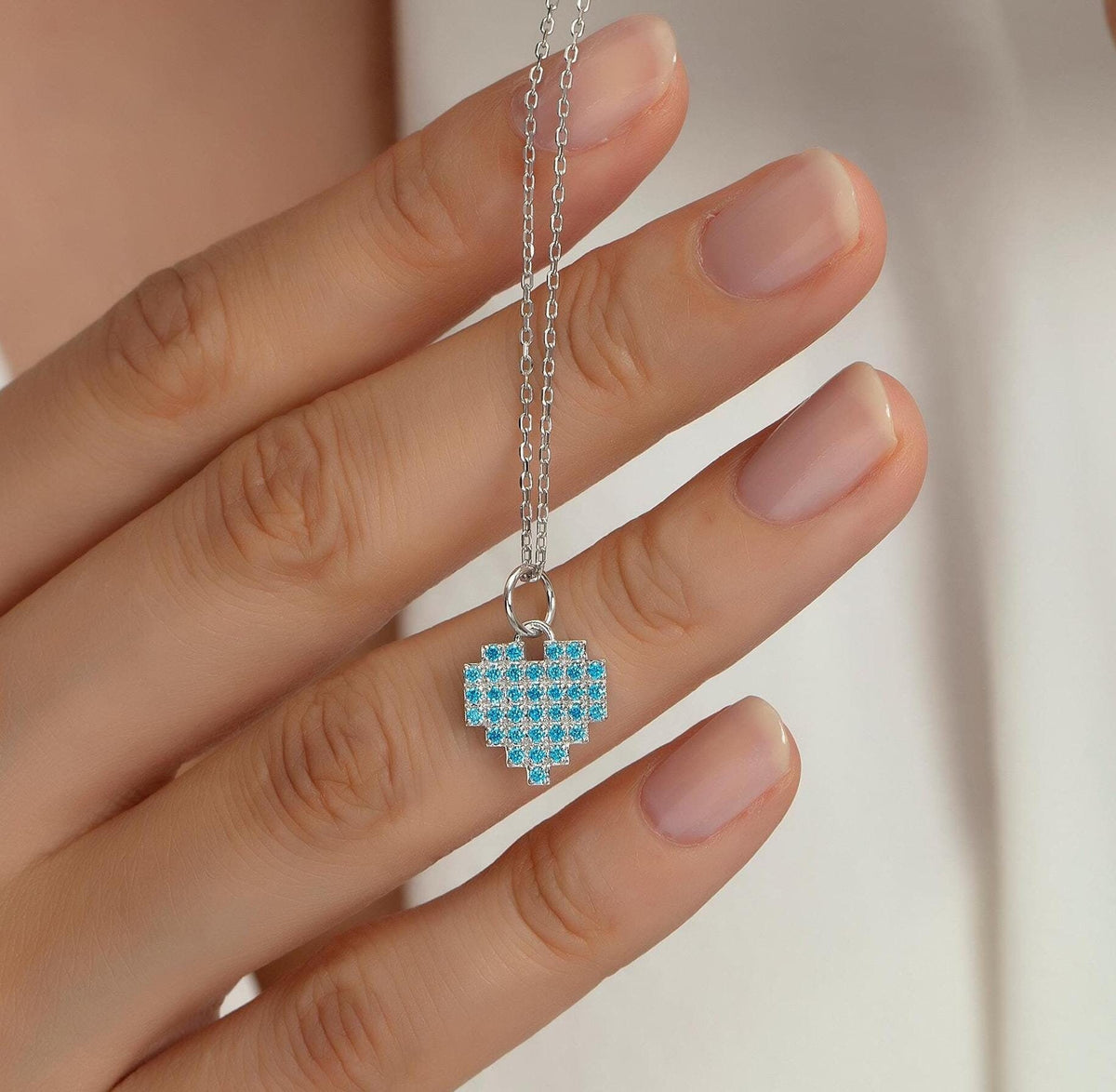Gold Heart Shape Birthstone Pendant