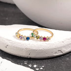 3mm Gold Birthstone Ring