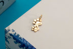Gold Multi Paw Engraved Pendant