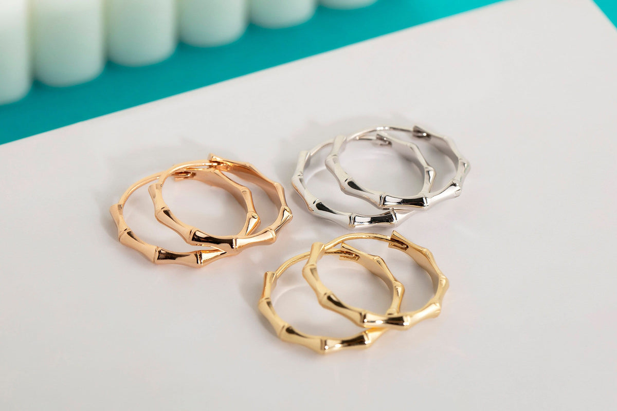Gold Bamboo Earring