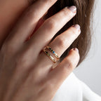 2mm Gold Birthstone Ring