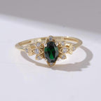Vintage Oval Gold Birthstone Ring
