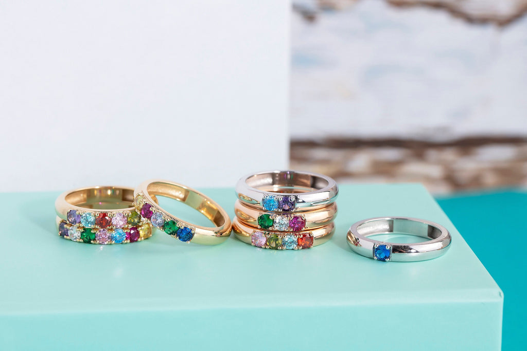 Family Gold Birthstone Ring