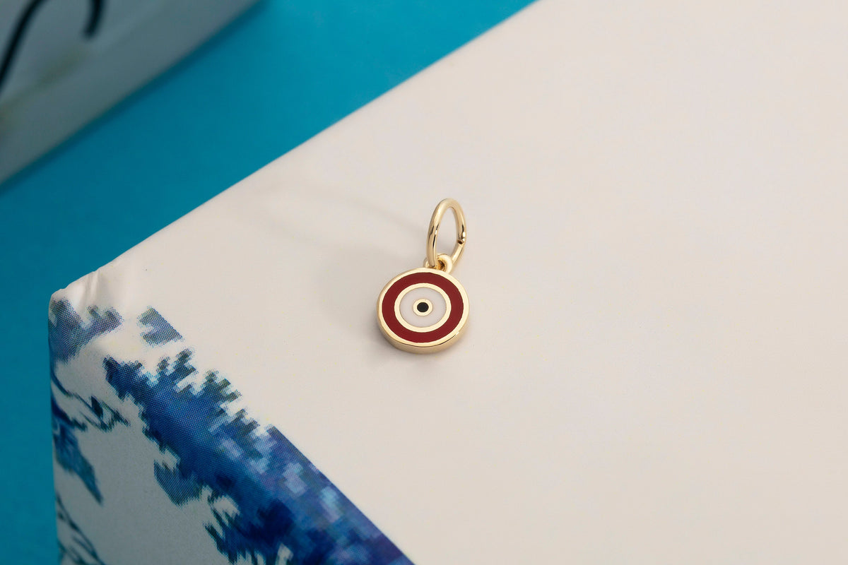 Gold Dainty Evil Eye Pendant