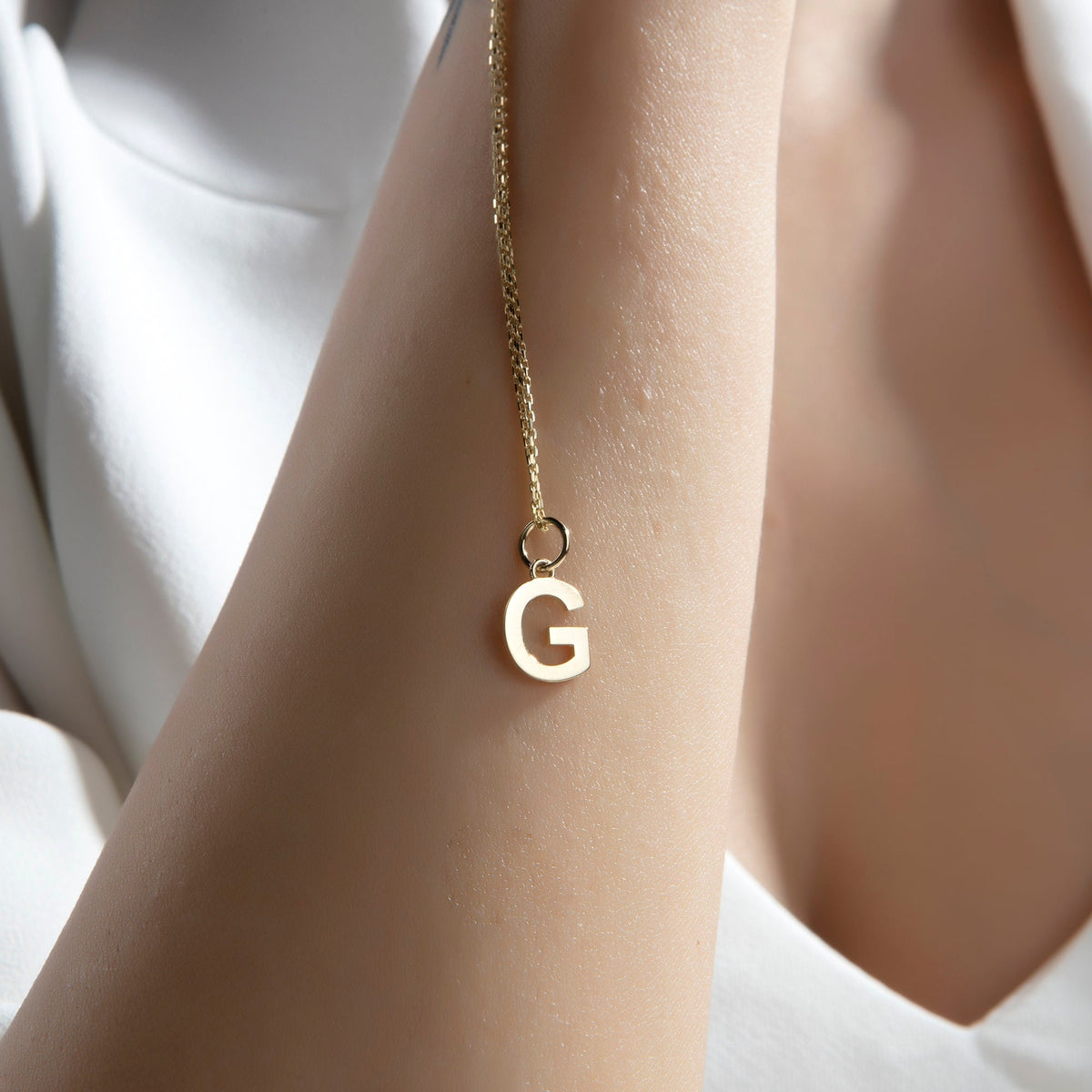 Gold Initial Letter Pendant