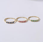 Dainty Round Cut Gold Birthstone Ring