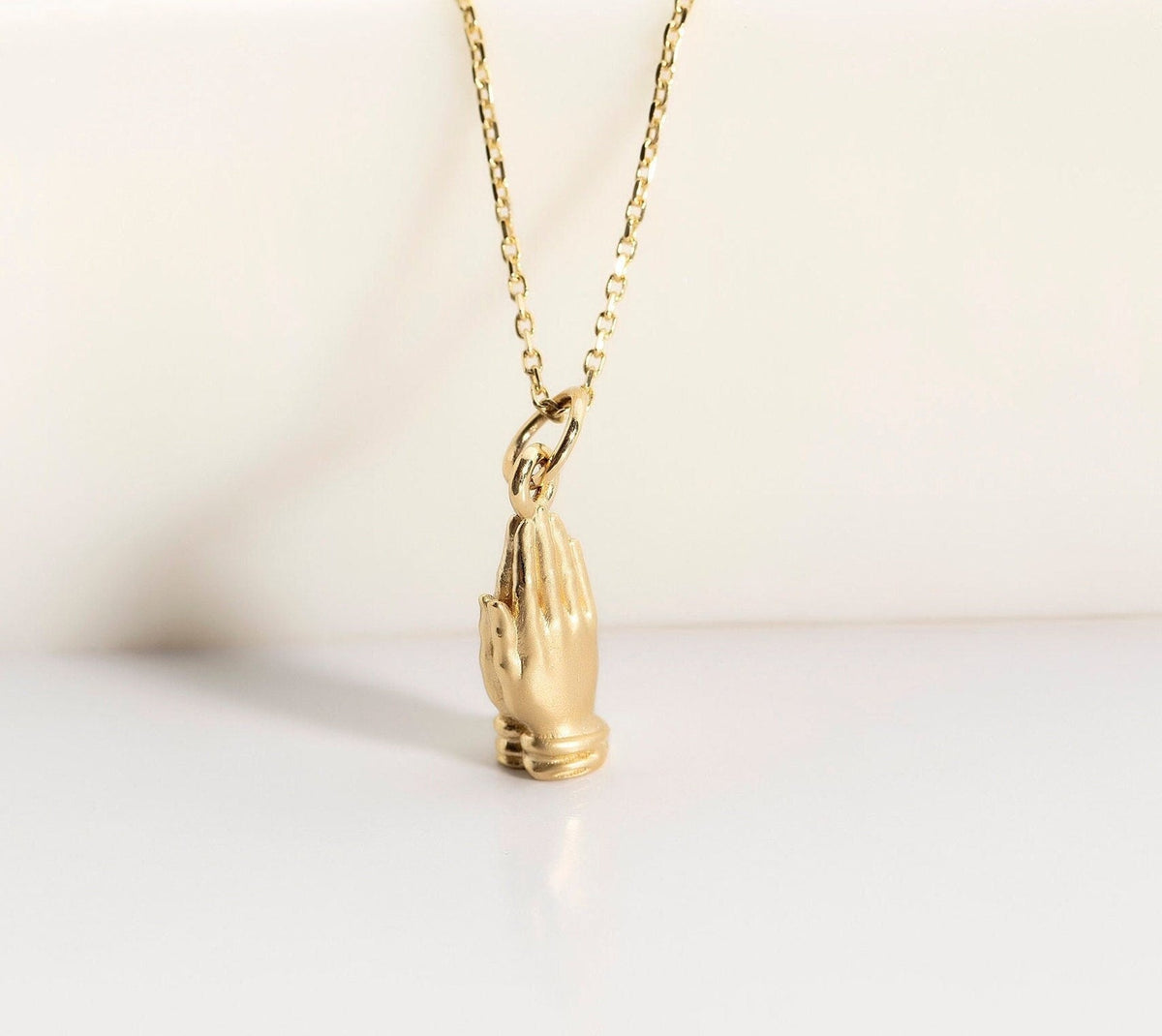 Gold Praying Hands Pendant