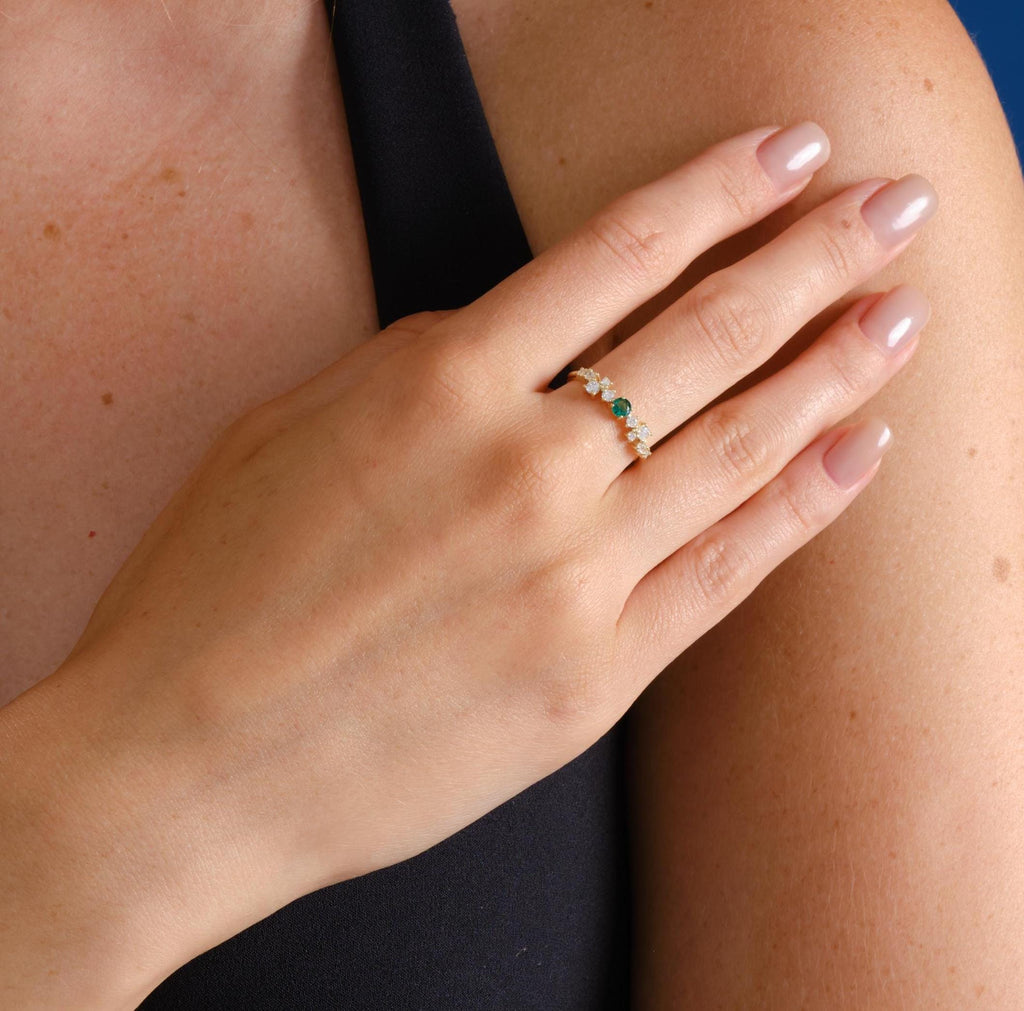 Oval Center Stone Gold Birthstone Ring