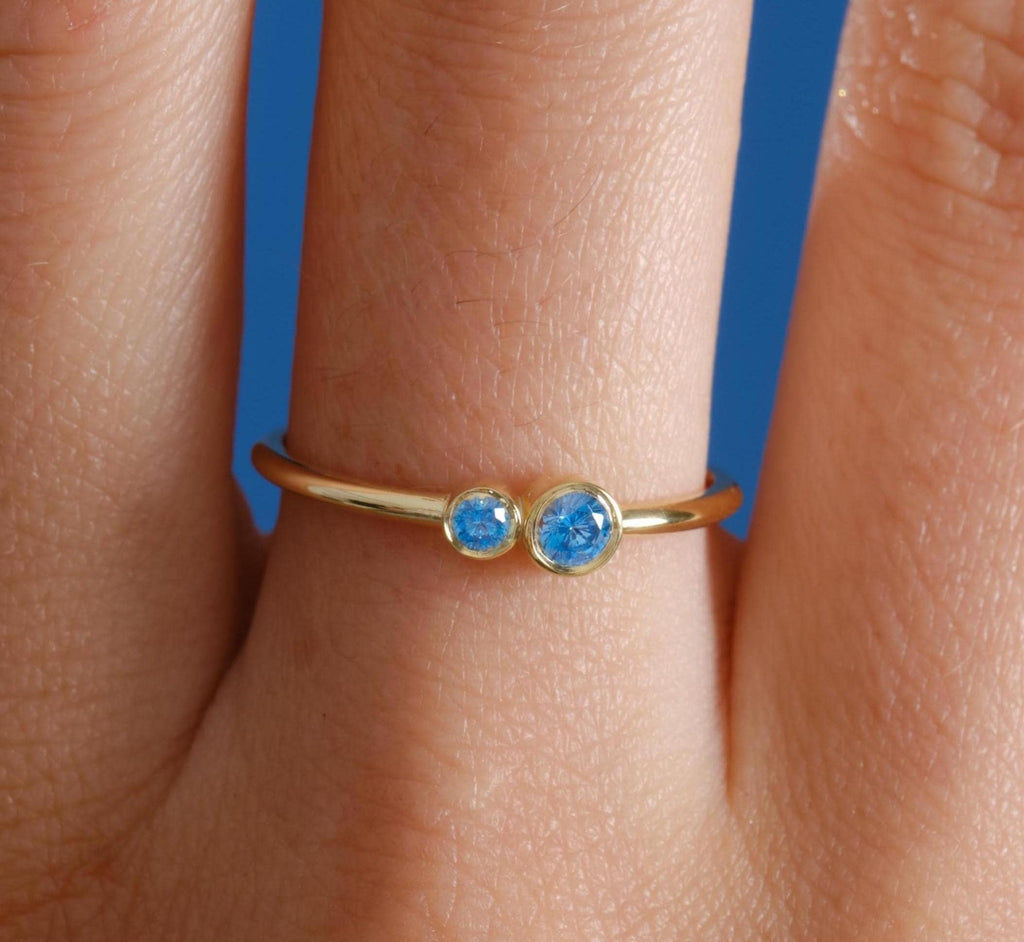 Couple Gold Birthstone Ring