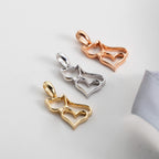 Gold Heart Body Cat Pendant