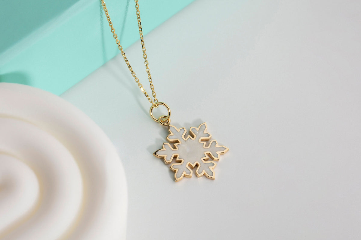 Gold Snowflake Pendant