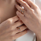 2mm Gold Birthstone Ring