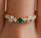 Oval Center Stone Gold Birthstone Ring