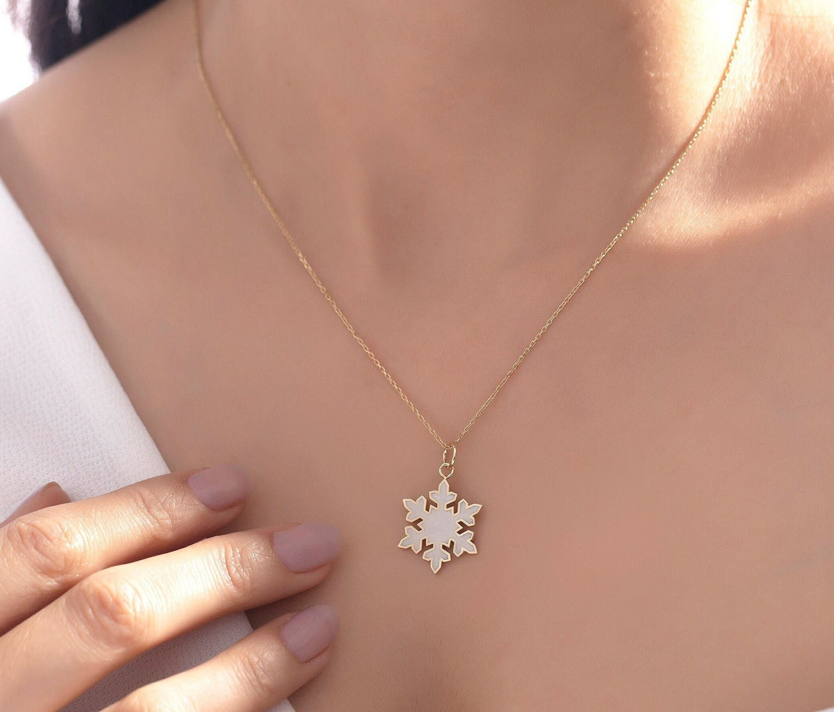 Gold Snowflake Pendant