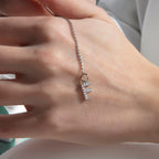 Gold Birthstone Initial CZ Pendant