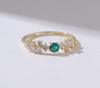 Oval Center Stone Gold Birthstone Ring