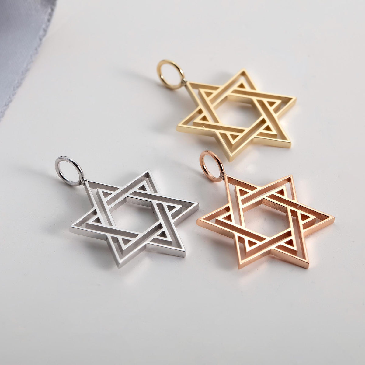 Gold Star of David Pendant