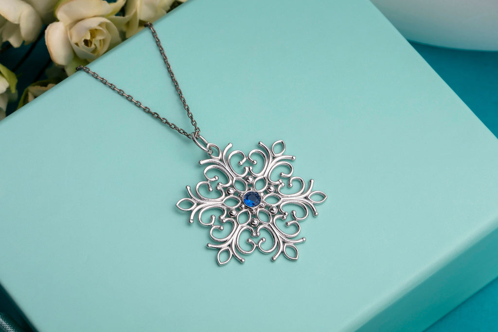 Gold Flower of Life Birthstone Pendant