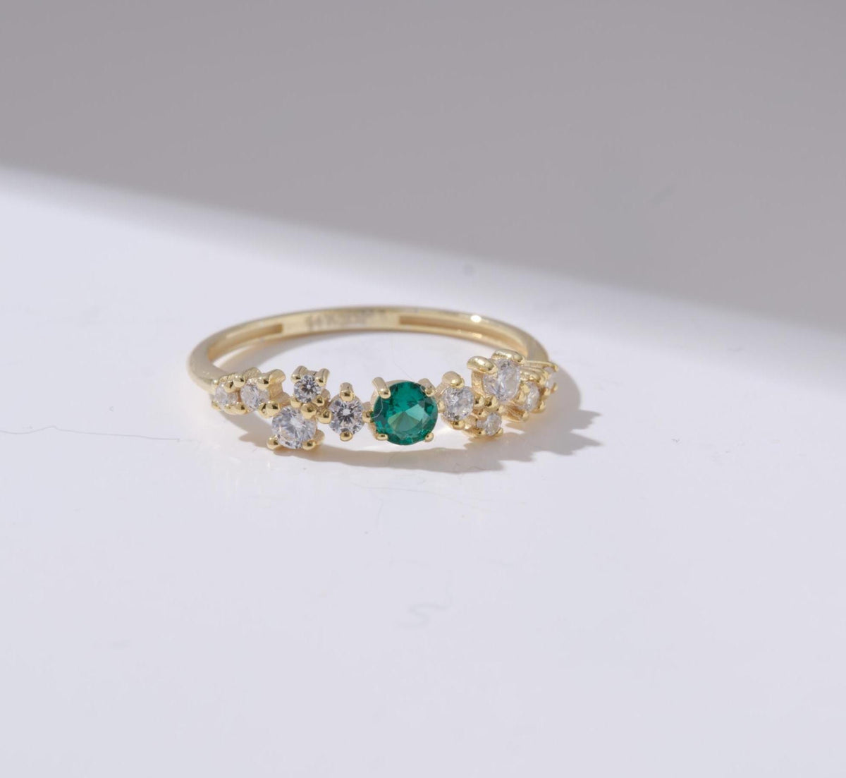 Oval Center Stone Gold Birthstone Ring