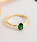 Gold Oval Cut Birthstone Ring