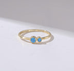 Couple Gold Birthstone Ring
