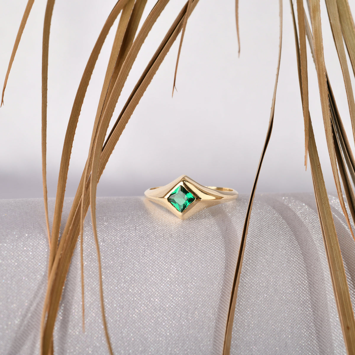 One Stone Gold Birthstone Ring