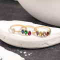Pear Cut Gold Birthstone Ring