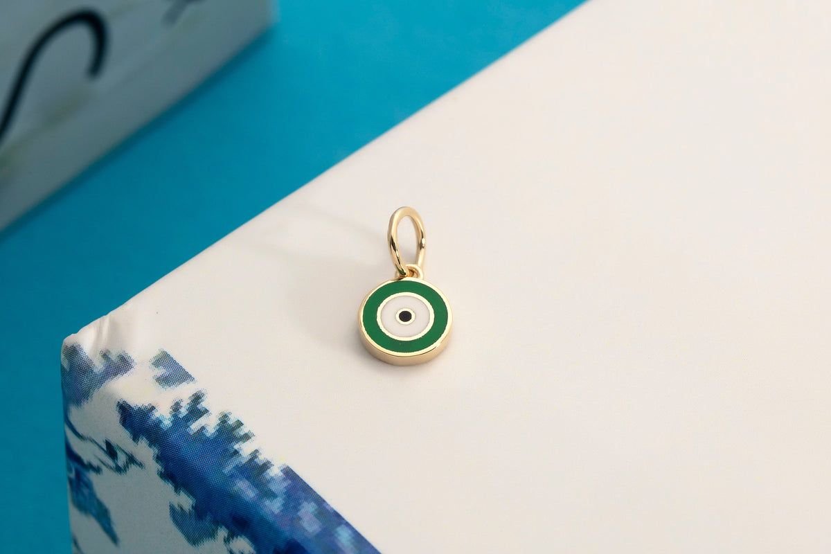 Gold Dainty Evil Eye Pendant