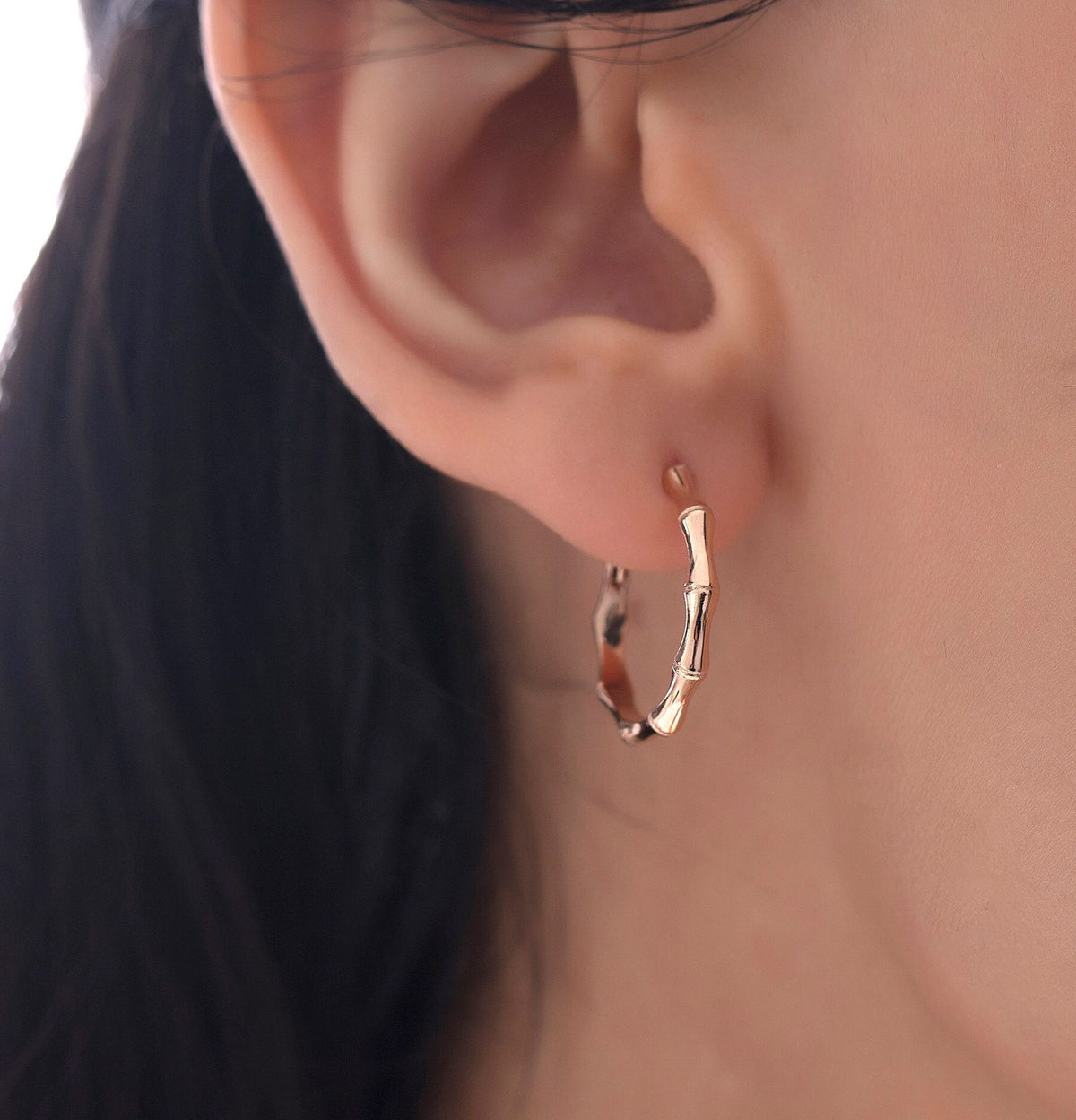 Gold Bamboo Earring