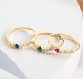 Gold Cluster Birthstone Ring
