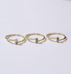 Duo Gold Couple Birthstone Ring