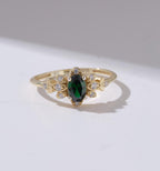 Vintage Oval Gold Birthstone Ring